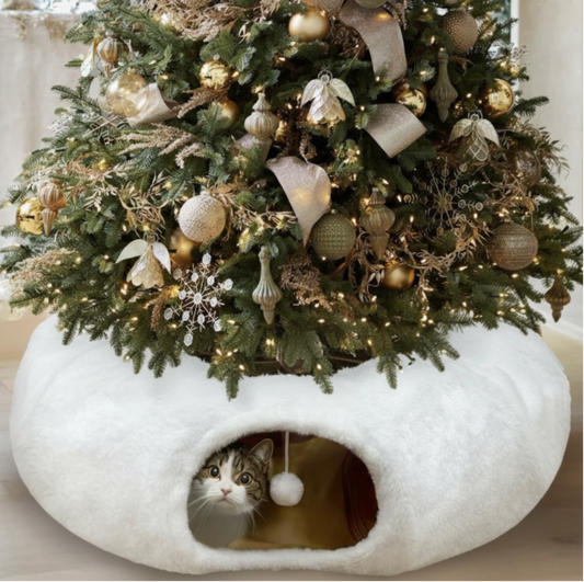 Tunnel de Noël pour Chat - Ronrons et Magie sous le Sapin