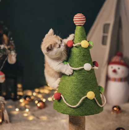 Noël Félin : Arbre à Chat "Sapin de Noël" pour Chats Heureux