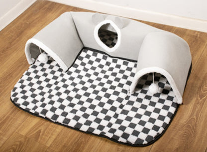 Tunnel pour Chat en forme de U - Ronrons et Cache-Cache garantis