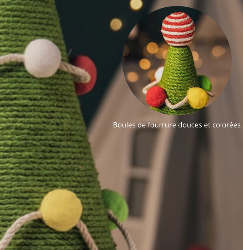 Noël Félin : Arbre à Chat "Sapin de Noël" pour Chats Heureux
